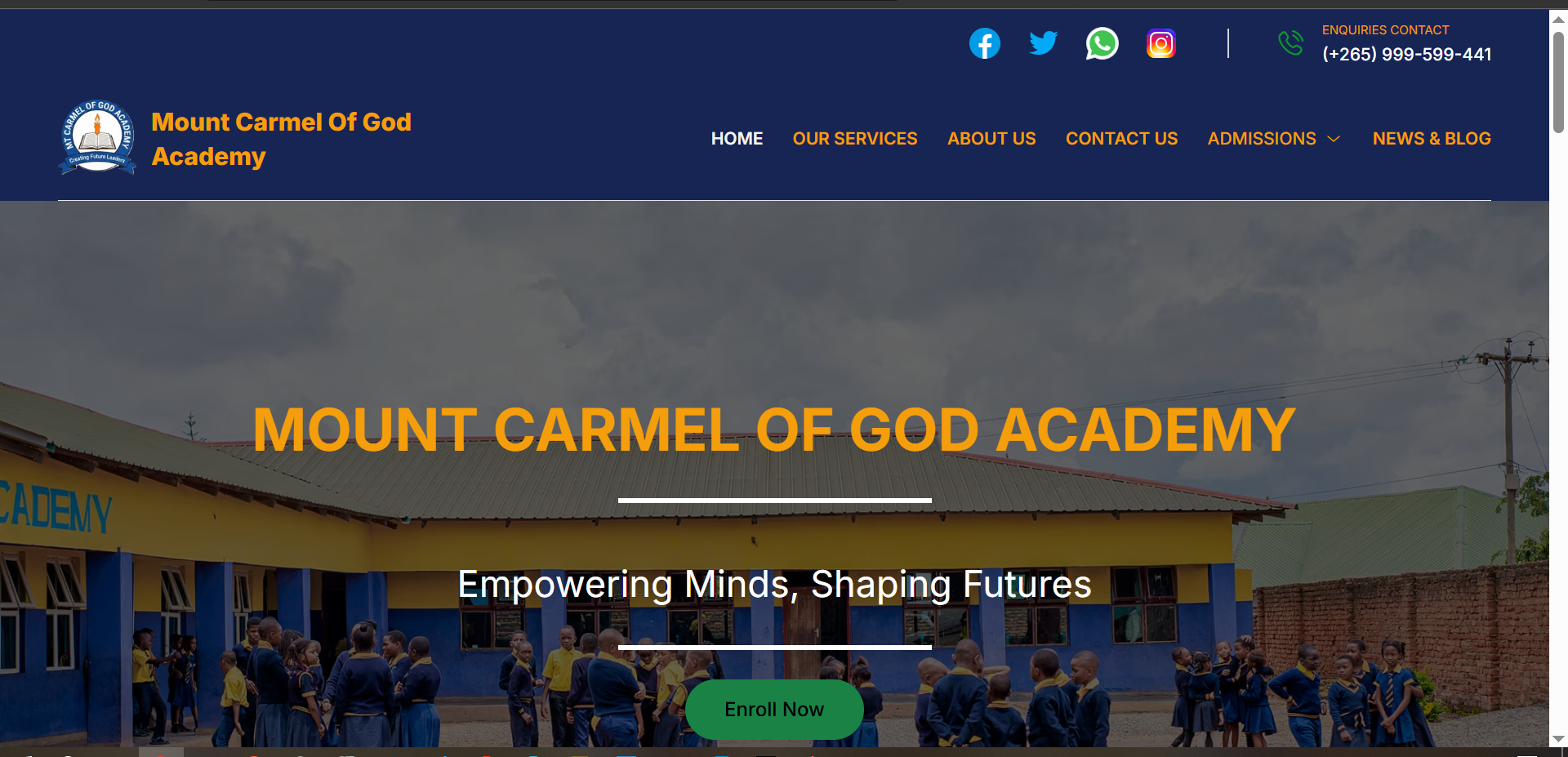 Mount Carmel Academy Website