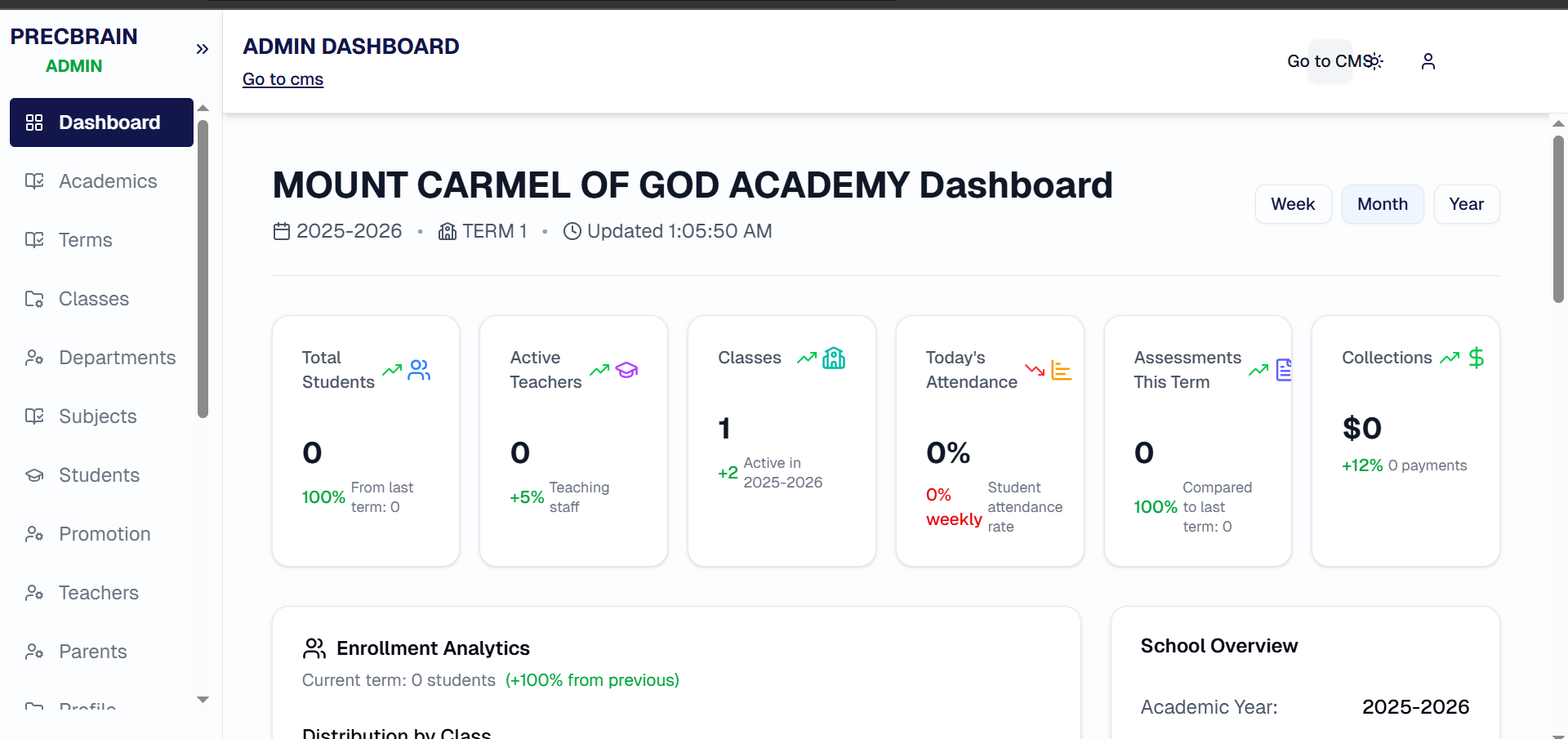 PrecBrain School Management System